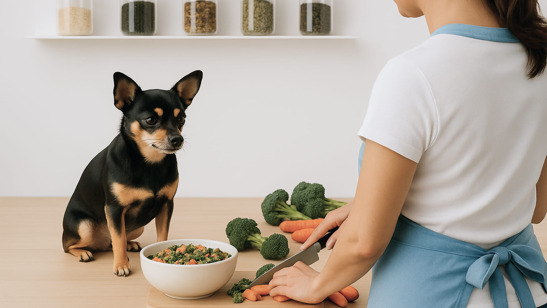 Perro feliz disfrutando de su comida Deli